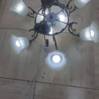 لوستر برنزی شش شاخه و سه شاخه
