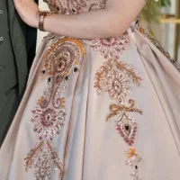 تخفیف ویژه لباس عروس عقد و حنابندان سنگ دوزی لوکس