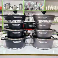 سرویس قابلمه چدن 8 پارچه دالتون مدل فلورانس طوسی