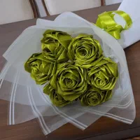 دسته گل روبانی