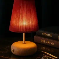 آباژور های تمام لمسی و شارژی چوب گردو|چراغ خواب و آباژور|مشهد, دانشجو|دیوار