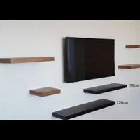 طبقه چوبی دیواری 30 در 60|کتابخانه، شلف، قفسه‌های دیواری|اسلام‌شهر, شهرک مفیدی|دیوار