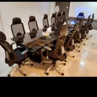 صندلی اداری میز کنفرانس های گلاس