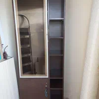 کتابخانه چوبی ویترین دار