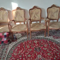 چهار عدد صندلی به علاوه مبل ۳ نفره|مبلمان خانگی و میز عسلی|بروجرد, |دیوار