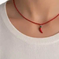 گردنبند منجوق فلفل گیلاس لیمو و