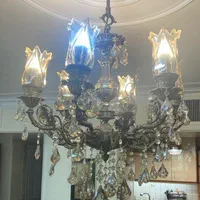 لوستر برنزی شیشه ای و دیوارکوب|لوستر و چراغ آویز|تهران, قبا|دیوار
