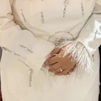 لباس مجلسی در دو رنگ سفید مشکی