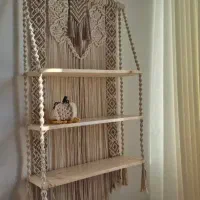 رومیزی مکرومه و شلف