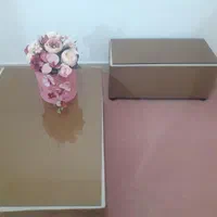 ۲عدد میز پذیرایی، پارچه ترکیه به همراه شیشه ها|مبلمان خانگی و میز عسلی|سهند, |دیوار