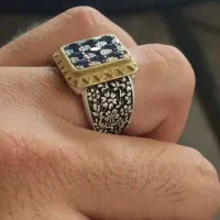انگشتر نقره 925 نگین یاقوت کبود