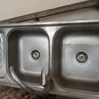 سینک ظرفشویی با شیر آب اهرمی