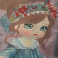 نقاشی رنگ و روغن دختر|تابلو، نقاشی، عکس|گنبد کاووس, |دیوار