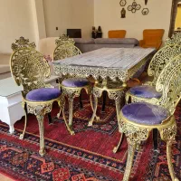 میز و صندلی نهارخوری جنس برنز