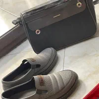 کیف و کفش طوسی