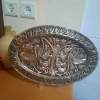 دیس مسی قدیمی قلم زنی معاصر