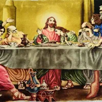 تابلو فرش دستباف شام اخر