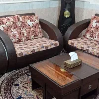 مبل راحتی با میز در تمیز و شیک|مبلمان خانگی و میز عسلی|سلفچگان, |دیوار