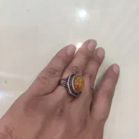 انگشتر شانس رکاب نقره و سنگ درجه یک