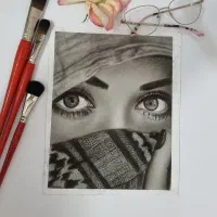نقاشی چهره سیاهقلم و طراحی چهره با مداد