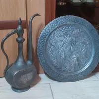 آفتابه وسینی مسی