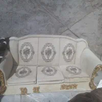 یک دست مبل هفت نفره سالم و تمیز|مبلمان خانگی و میز عسلی|سیرجان, |دیوار