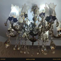 لوستر برنجی شش شاخه کامل