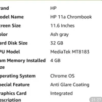 لپ تاپ hp chrombook 11 اینچ|رایانه همراه|خرمآباد, |دیوار