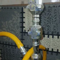 قلیان برنجی آبکاری شده قلم کاری شده خاص|صنایع دستی و سایر لوازم تزئینی|مهربان, |دیوار