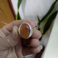 انگشتر عقیق یمنی رگه دار|جواهرات|همدان, |دیوار