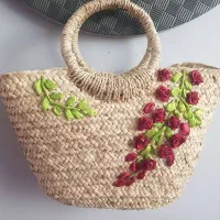 زنبیل حصیری دستباف نو