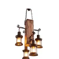 لوستر هابیتی لوستر چوبی روستیک چراغ هابیتی چلچراغ|لوستر و چراغ آویز|تهران, افسریه شمالی|دیوار