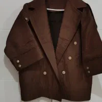 کت ژاکارد قهوه ایی