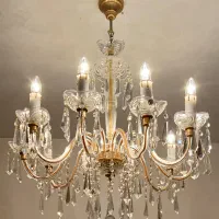 یکجفت لوستر۱۰شاخه کریستالRCRایتالیا