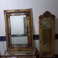 ست اینه شمعدان و ساعت قدی