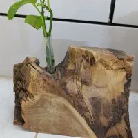 گلدان و استند چوبی