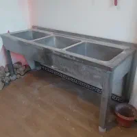 سینک استیل سه تایی کاملا سالم