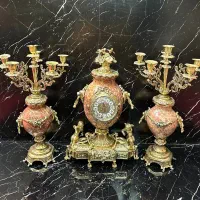ساعت شمعدان ارزشمندوفاخربرنزی|صنایع دستی و سایر لوازم تزئینی|تهران, نیروی هوایی (پیروزی)|دیوار