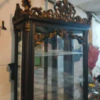 ویترین بوفه چوب گردو|بوفه، ویترین، کنسول|قم, شهر قائم|دیوار