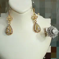 انگشتروگوشواره(طلا والماس)عتیقه