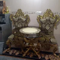 مبل سلطنتی ناهارخوری ورق طلاپارتیشن ساعت قدی کنسول|مبلمان خانگی و میز عسلی|قم, نخودی|دیوار