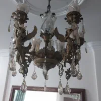 لوستر 10شاخه برنز