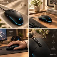 ماوس لاجیتک مدل G102 مشکی باسیم اصل اکبند