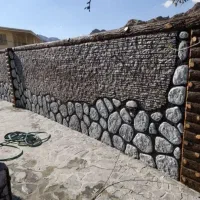 سیمانکاری طرح سنگ فرش نرده باربیکیوآبنما رنگ نما