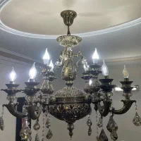 لوستر ۸ شعله/ با کیفیت/ در حد نو/ جفت|لوستر و چراغ آویز|تهران, جنت‌آباد شمالی|دیوار