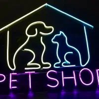 تابلو نئون پت شاپ. pet shop|فروشگاه و مغازه|تهران, شهر زیبا|دیوار