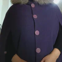 شنل یقه خزدار نو