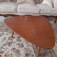 میز جلو مبلی چوبی سبک حالت سه گوش