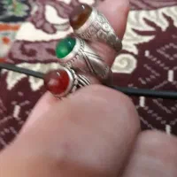 سه انگشتر نقره عقیق سبز و سرخ و جز|جواهرات|تهران, نعمت‌آباد|دیوار