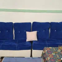 مبل آبی کاربنی7نفره مدل..L